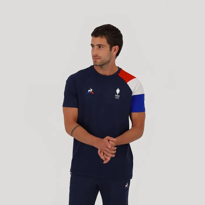 Le Coq Sportif France039s Olympic Team TShirt Dress Blues Men Tshirts And Tops