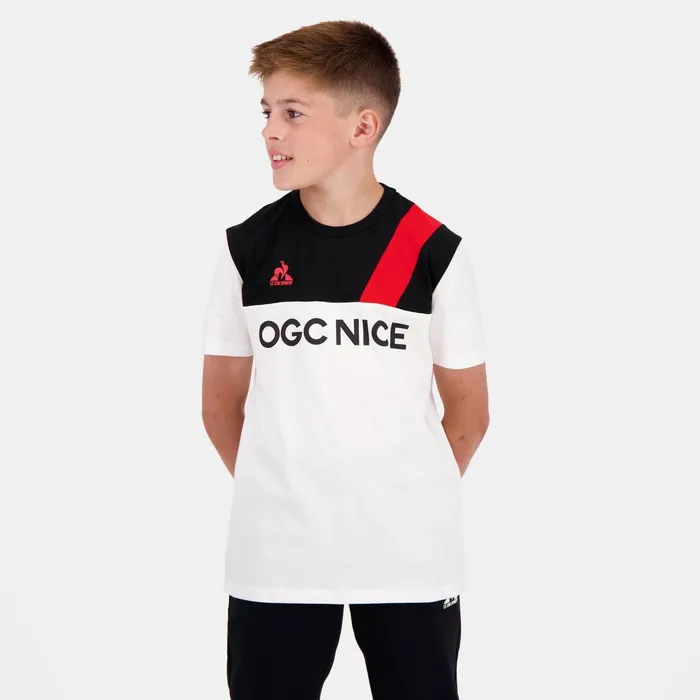 Le Coq Sportif OGC Nice TShirt Kids Nowblack Kids Tshirts