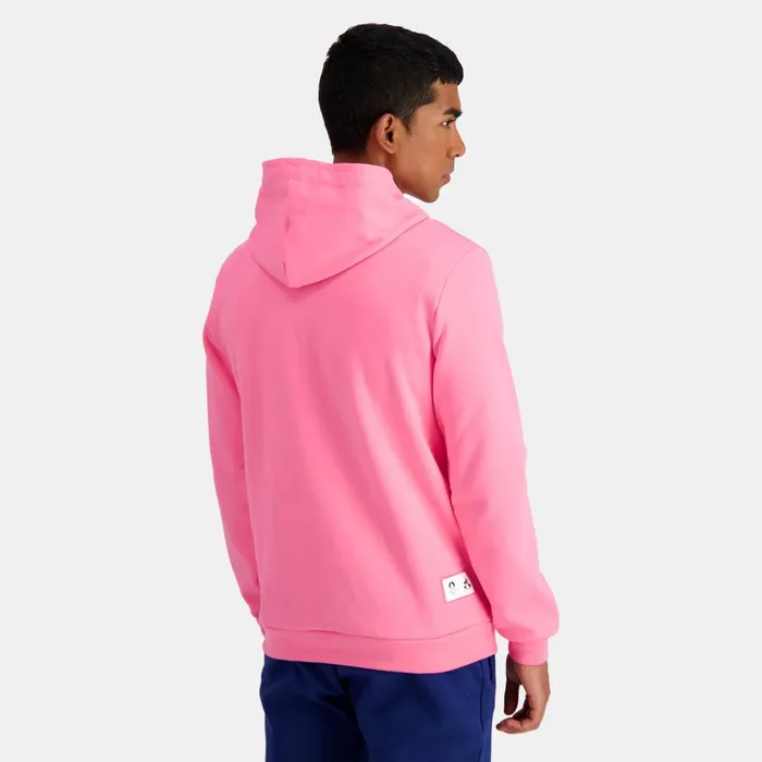Le Coq Sportif Paris 2024 Hoodie Pink Carnation Men Sweatshirts