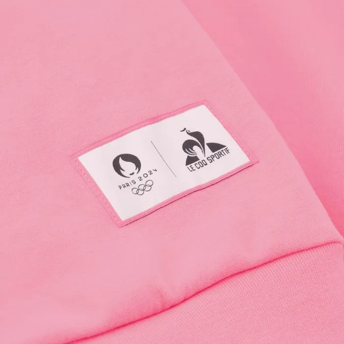 Le Coq Sportif Paris 2024 Hoodie Pink Carnation Men Sweatshirts