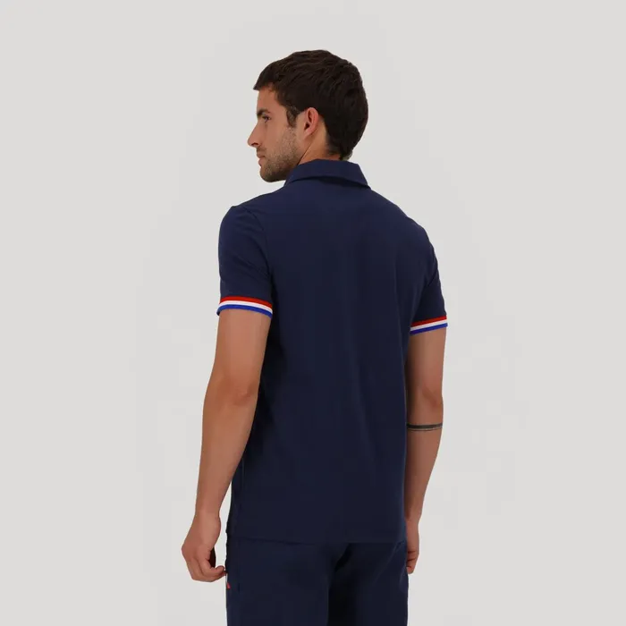 Le Coq Sportif Paris 2024 Polo Shirt Dress Blues Men Polos Shirts