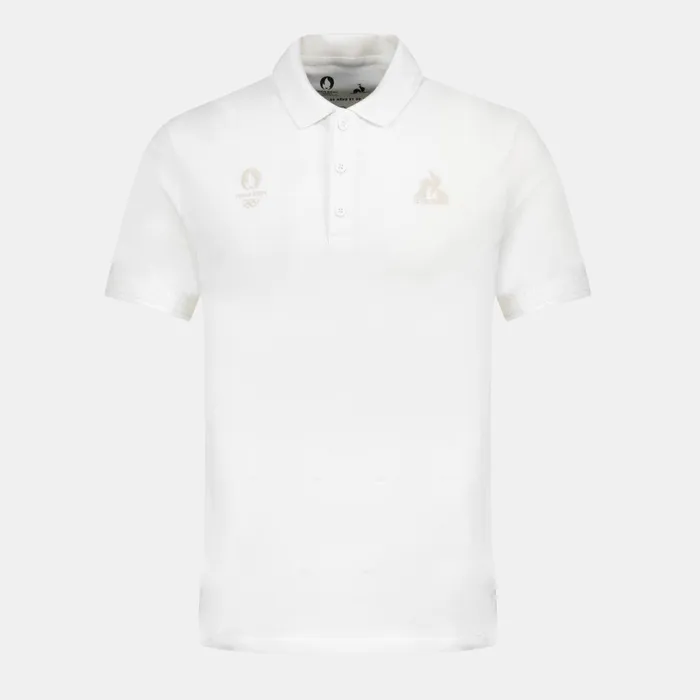 Le Coq Sportif Paris 2024 Polo Shirt Marshmallow Men Polos Shirts
