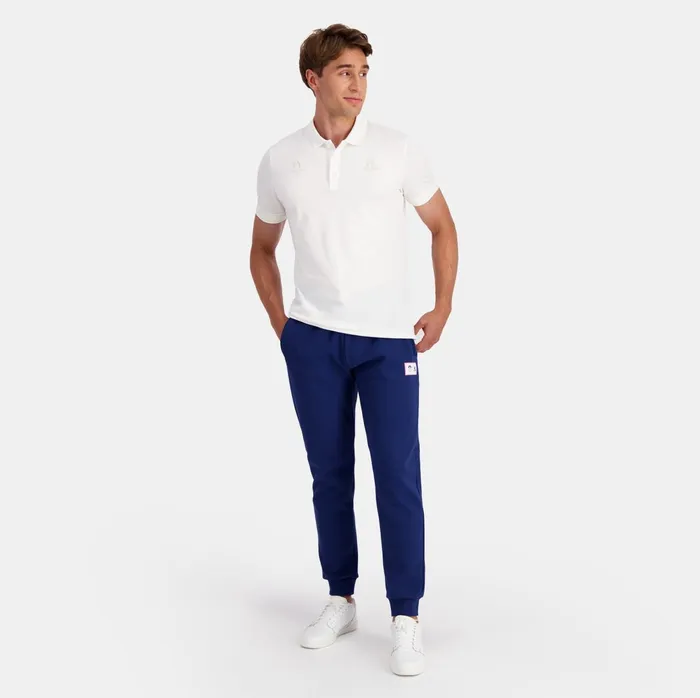 Le Coq Sportif Paris 2024 Polo Shirt Marshmallow Men Polos Shirts