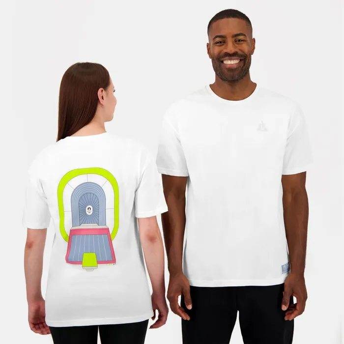 Le Coq Sportif Paris 2024 SaintDenis Capsule Tshirt New Optical White Men Tshirts And Tops