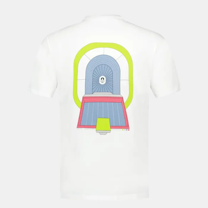 Le Coq Sportif Paris 2024 SaintDenis Capsule Tshirt New Optical White Men Tshirts And Tops Le Coq Sportif Paris 2024 SaintDenis Capsule Tshirt New Optical White Men Tshirts And Tops