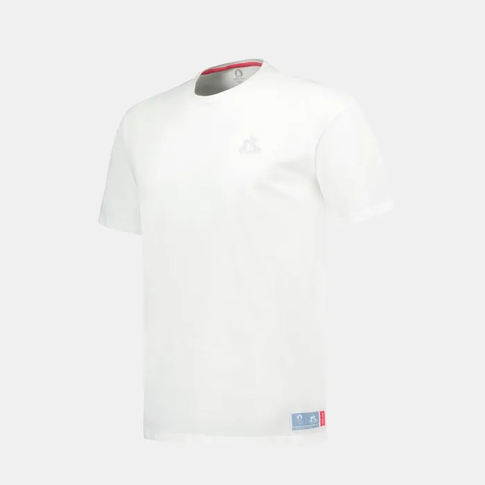 Le Coq Sportif Paris 2024 SaintDenis Capsule Tshirt New Optical White Men Tshirts And Tops Le Coq Sportif Paris 2024 SaintDenis Capsule Tshirt New Optical White Men Tshirts And Tops