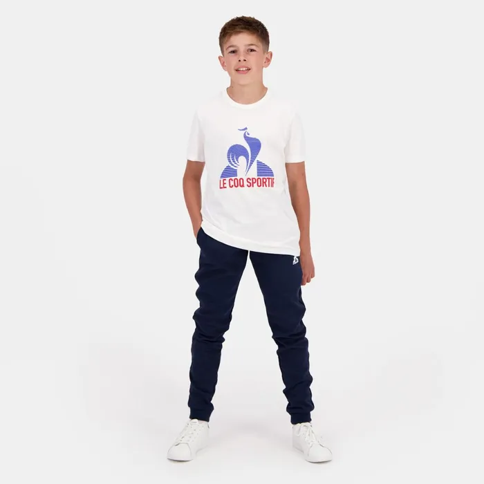 Le Coq Sportif Tennis TShirt Kids Nowrouge Elecbleu Elec Kids Tshirts