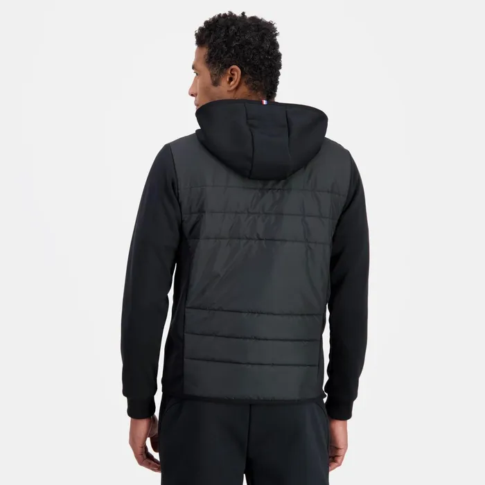 Le Coq Sportif Ton Sur Ton ZipUp Hoodie Hybride Dperlant Black Men Sweatshirts Le Coq Sportif Ton Sur Ton ZipUp Hoodie Hybride Dperlant Black Men Sweatshirts