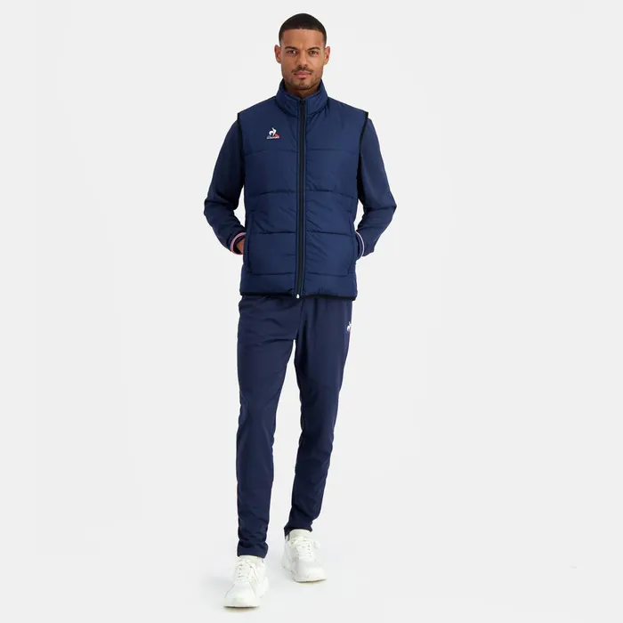 Le Coq Sportif Training Down Jacket Lgre Sans Manche Dress Blues Men Jackets