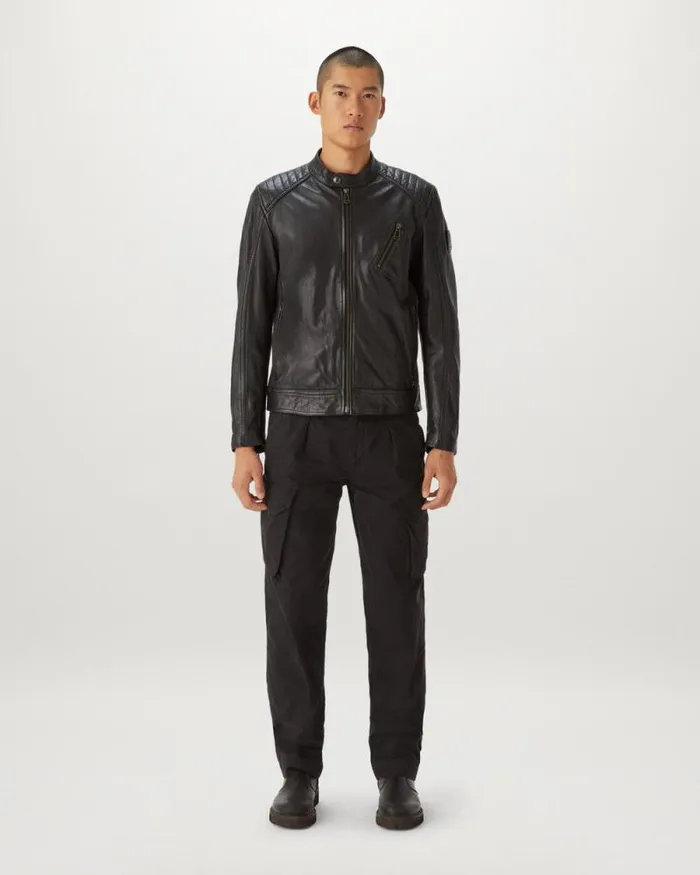 Leather Jackets Men Belstaff V Racer Jacket Black Leather Jackets Men Belstaff V Racer Jacket Black