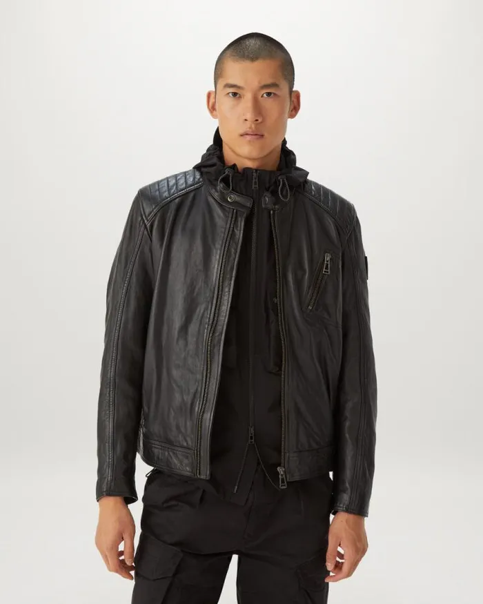 Leather Jackets Men Belstaff V Racer Jacket Black Leather Jackets Men Belstaff V Racer Jacket Black