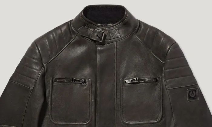 Leather Jackets Men Belstaff Weybridge Jacket Dark Surplus Green