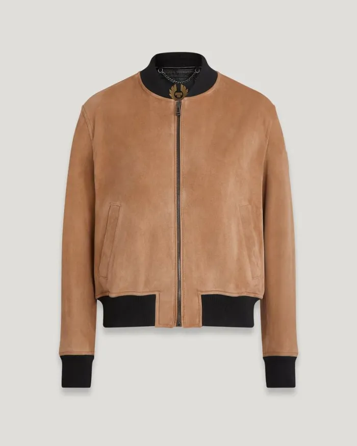 Leather Jackets Women Belstaff Centenary Bomber British Khaki