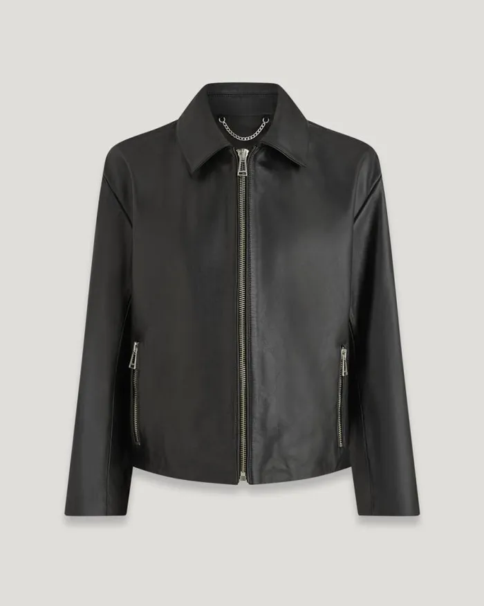 Leather Jackets Women Belstaff Copper Jacket Black