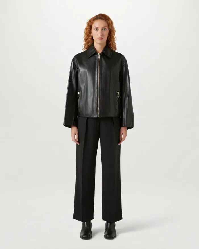 Leather Jackets Women Belstaff Copper Jacket Black Leather Jackets Women Belstaff Copper Jacket Black