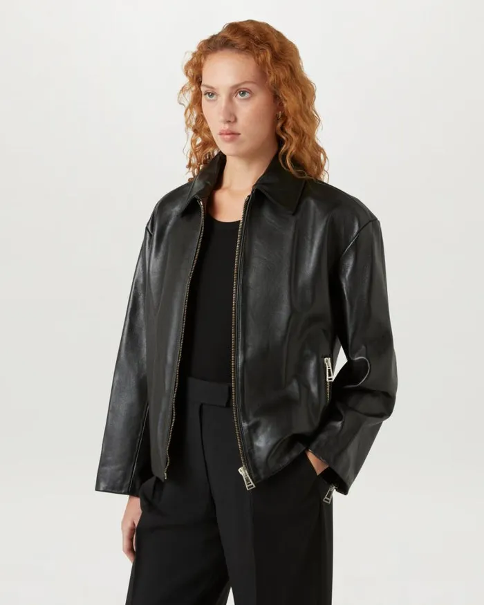 Leather Jackets Women Belstaff Copper Jacket Black Leather Jackets Women Belstaff Copper Jacket Black