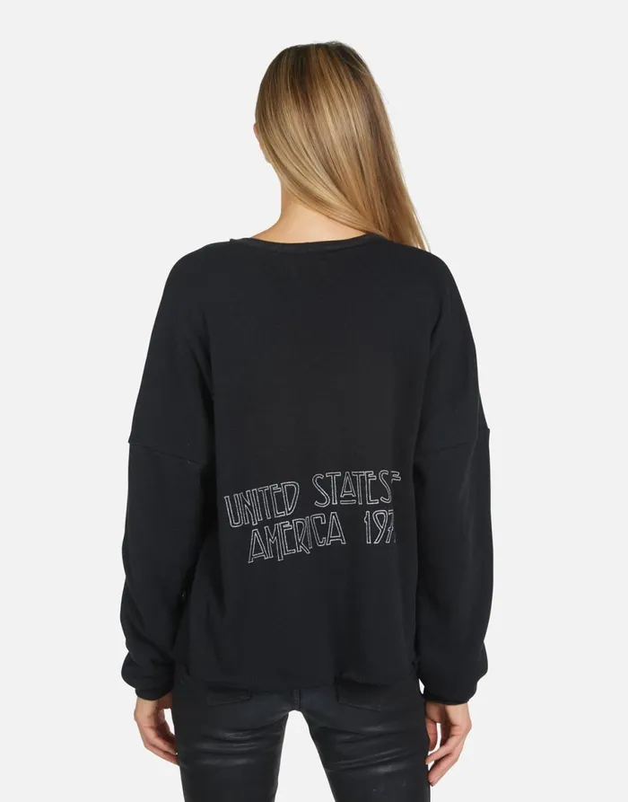 Lee Led Zeppelin Outline Black Women039s Lauren Moshi Long Sleeve
