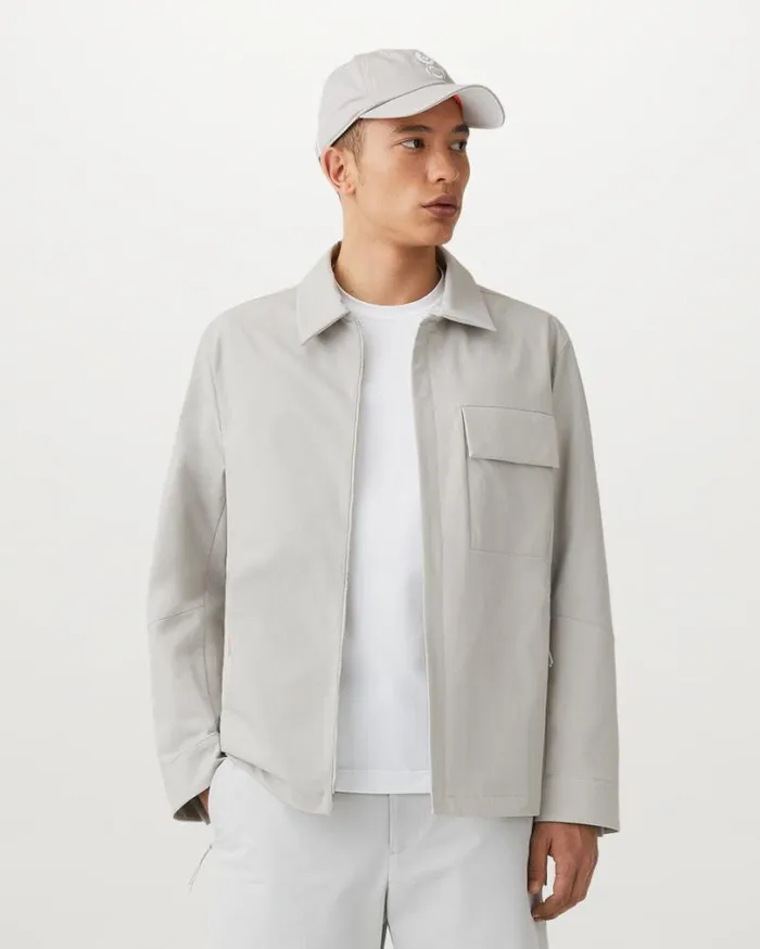 Lightweight Jackets Men Belstaff Challenger Overshirt Harbour Grey