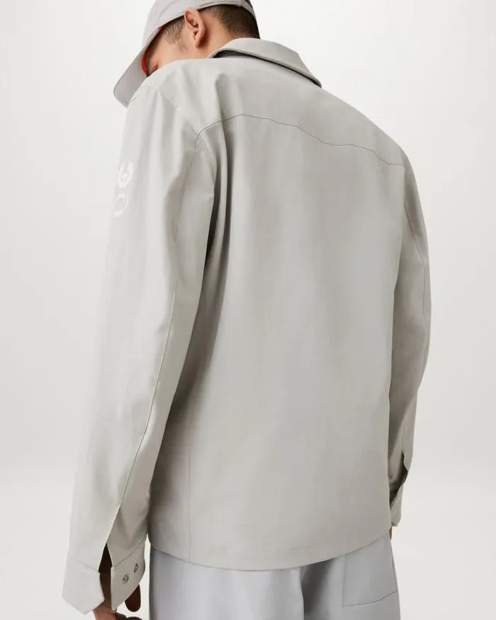 Lightweight Jackets Men Belstaff Challenger Overshirt Harbour Grey