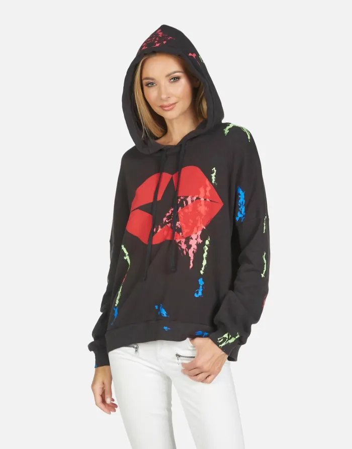 Lila Star Kiss Onyxpaint Smudge Women039s Lauren Moshi Hoodies