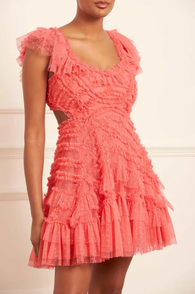 Lola Backless Micro Mini Dress Pink Women Needle and Thread Dresses