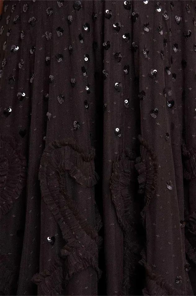 Love Letter OffShoulder Ankle Gown Black Women Needle and Thread Dresses