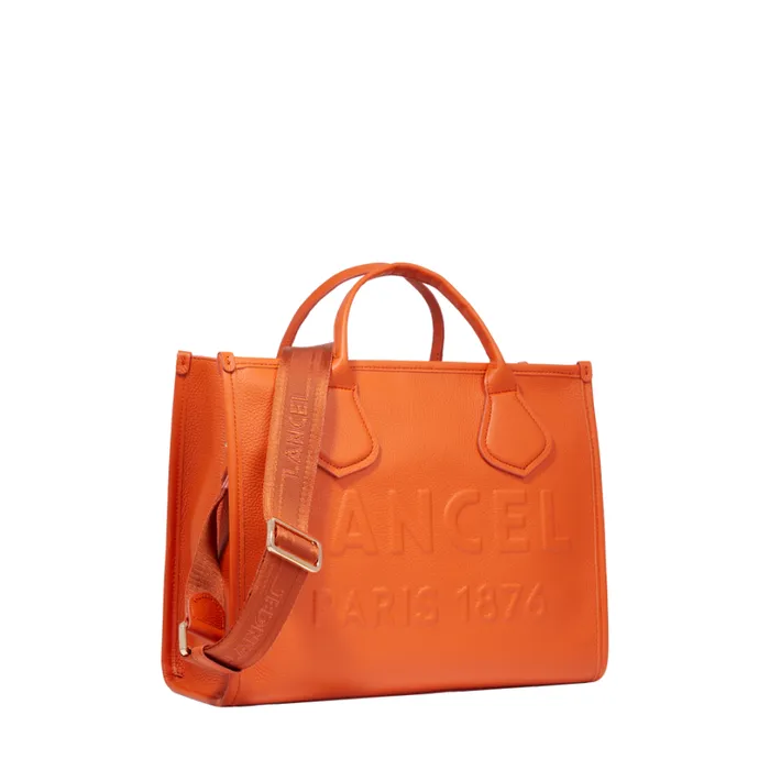 M Zip Tote Orange Women Lancel Tote Bags M Zip Tote Orange Women Lancel Tote Bags