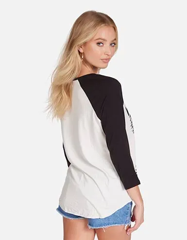 Maglan Woodstock Flag Faded Whiteonyx Women039s Lauren Moshi Long Sleeve