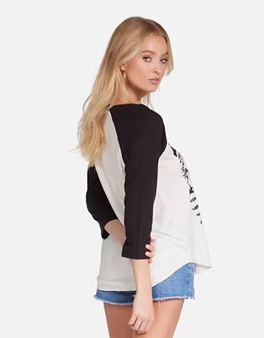Maglan Woodstock Flag Faded Whiteonyx Women039s Lauren Moshi Long Sleeve