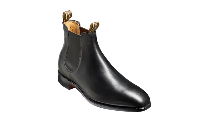 Mansfield 8211 Black Calf Men Barker Shoes Mens Boots