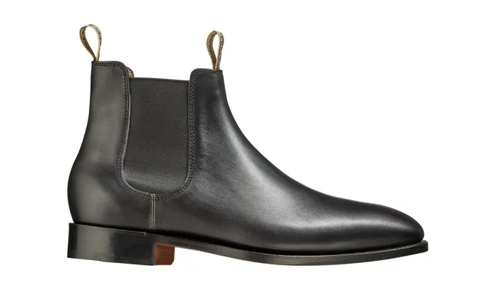 Mansfield 8211 Black Calf Men Barker Shoes Mens Boots