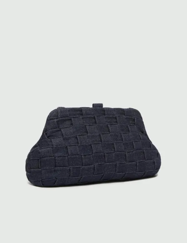 Marella Bags Women Denim Clutch Navy