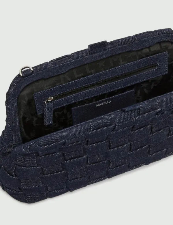 Marella Bags Women Denim Clutch Navy