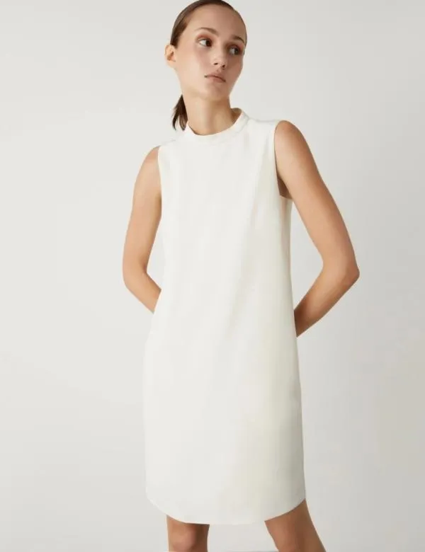 Marella Dresses Women Flared Dress Wool White
