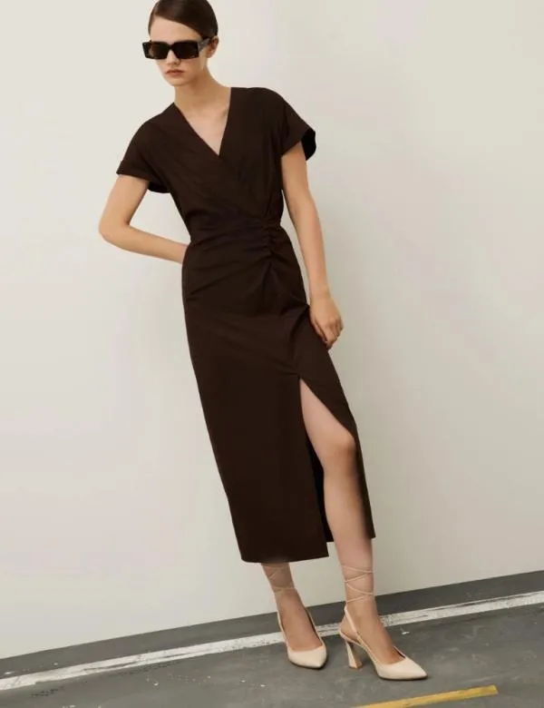 Marella Dresses Women Midi Dress Chocolate