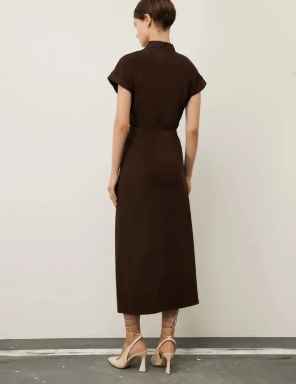 Marella Dresses Women Midi Dress Chocolate
