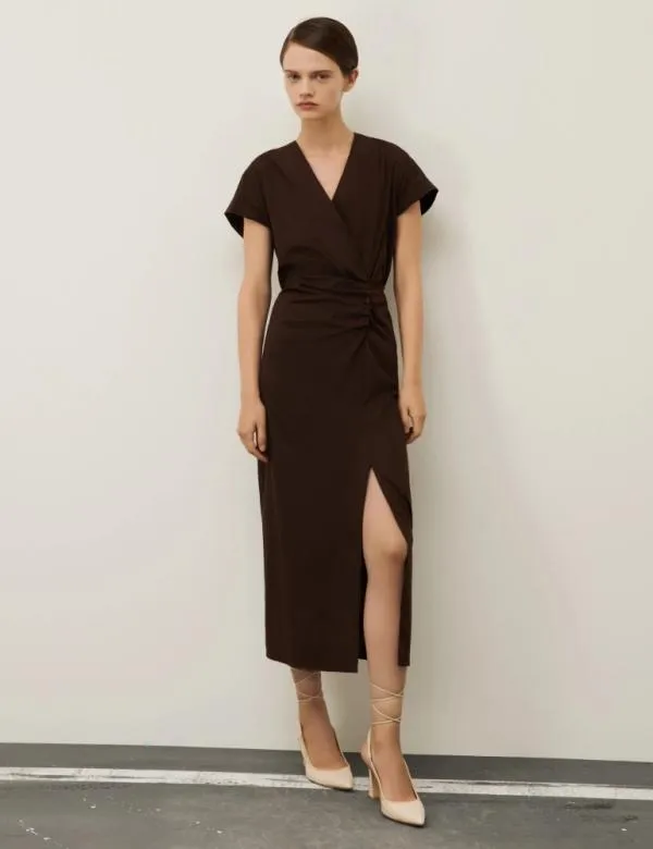 Marella Dresses Women Midi Dress Chocolate