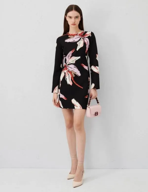 Marella Dresses Women Patterned Dress Black