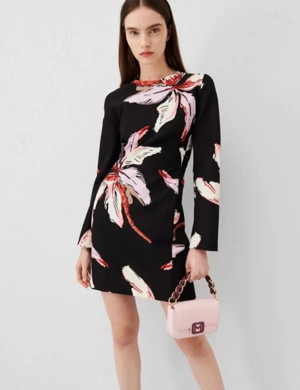 Marella Dresses Women Patterned Dress Black
