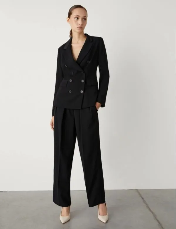 Marella Jackets Women Doublebreasted Blazer Black