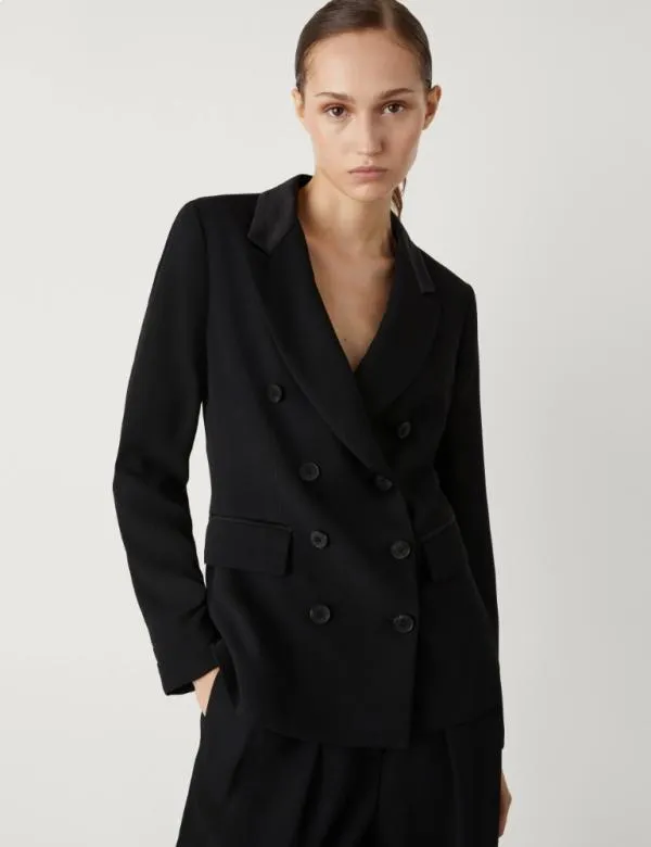 Marella Jackets Women Doublebreasted Blazer Black