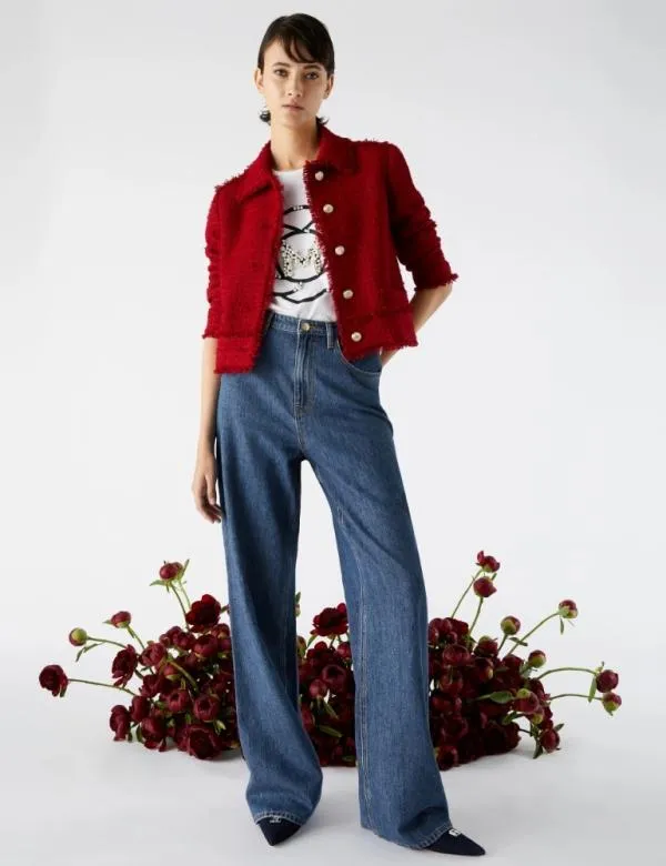 Marella Jeans Women Wideleg Jeans Navy