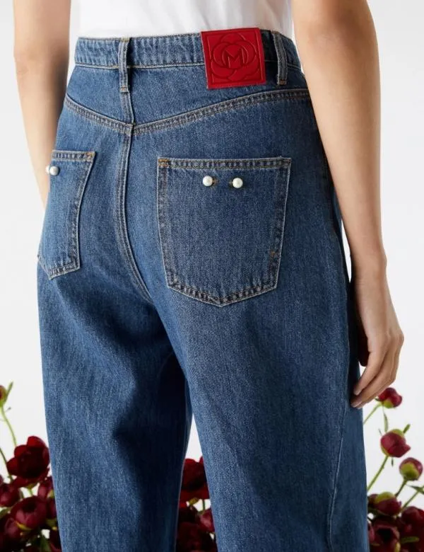 Marella Jeans Women Wideleg Jeans Navy