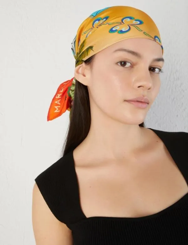 Marella Scarves And Foulard Women Silk Scarf Orange