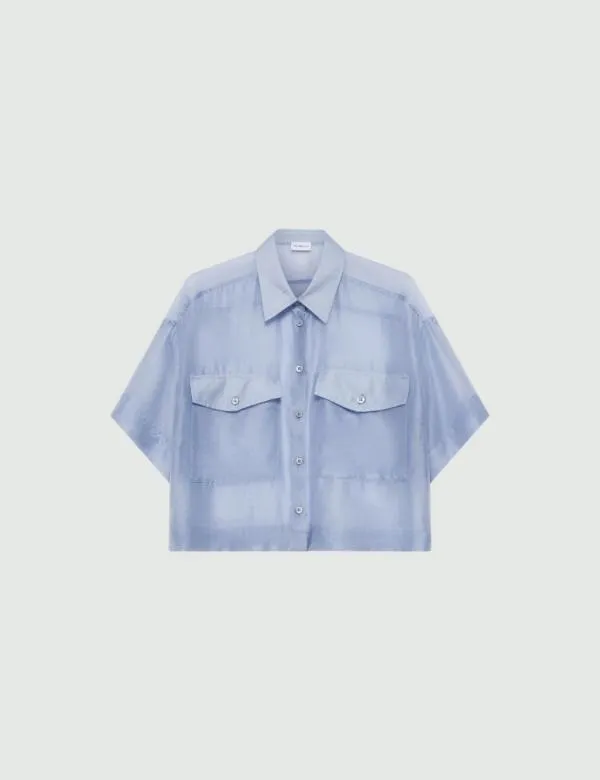 Marella Shirts Women Boxy Shirt Skyblue