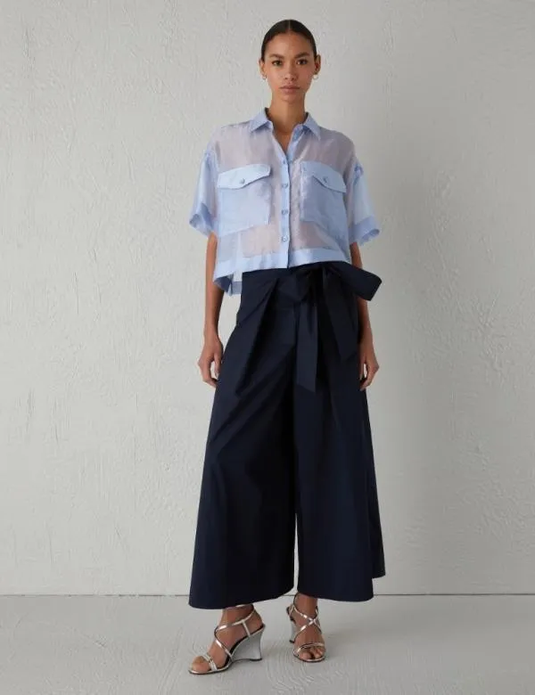 Marella Shirts Women Boxy Shirt Skyblue