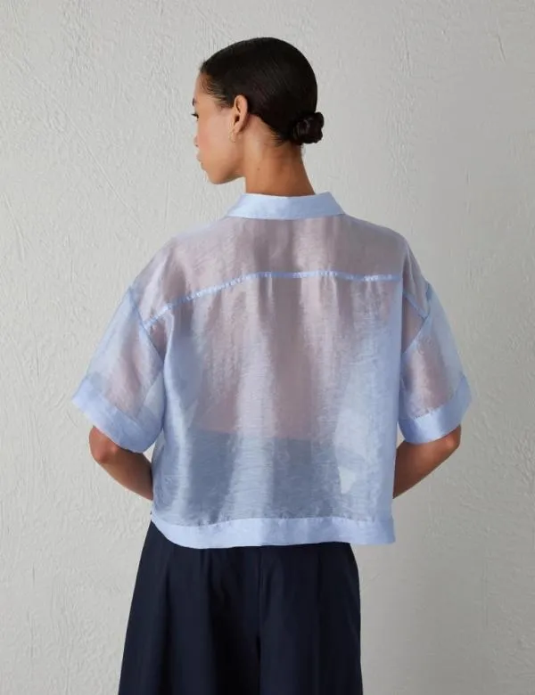 Marella Shirts Women Boxy Shirt Skyblue