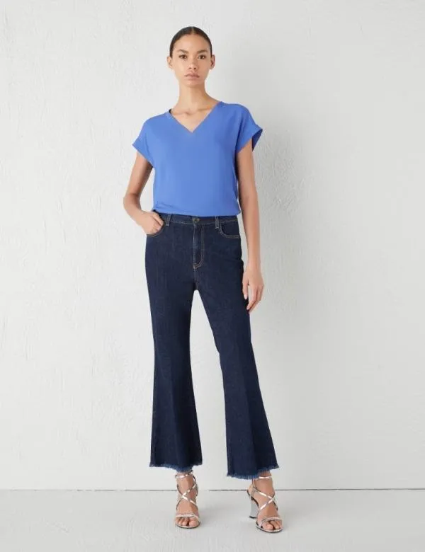 Marella Shirts Women Crepe Blouse Cornflower Blue