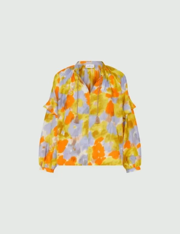 Marella Shirts Women Patterned Blouse Lavender
