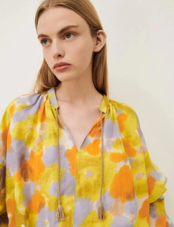 Marella Shirts Women Patterned Blouse Lavender